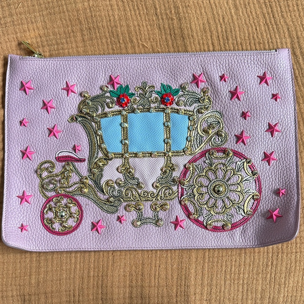 Dolce & Gabbana Pink and Blue Carriage Clutch